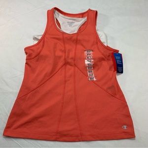 Champion Womens Tank Top with inner bra. Peach color. size mediim.BNWT